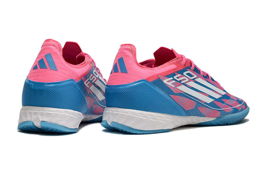 Chuteira Adidas X F50 Futsal - Azul/Rosa