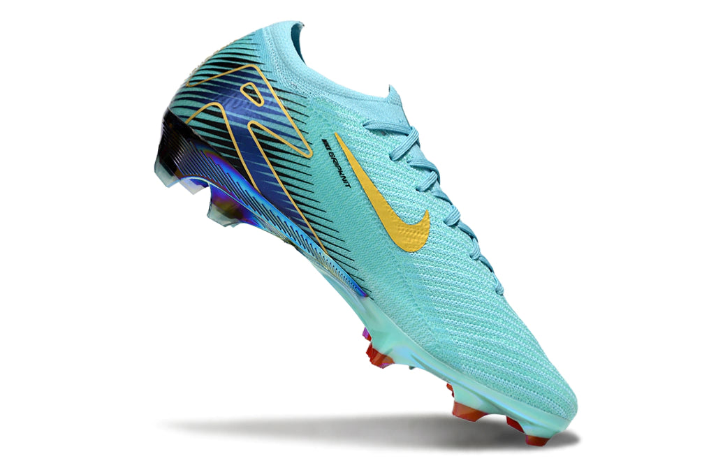 Chuteira Nike Air Zoom Mercurial Vapor 16 Elite FG - Azul/Dourado