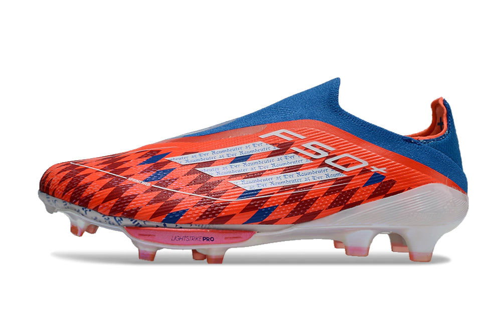 Chuteira Adidas F50+ Elite Campo - Vermelho/Azul/Branco