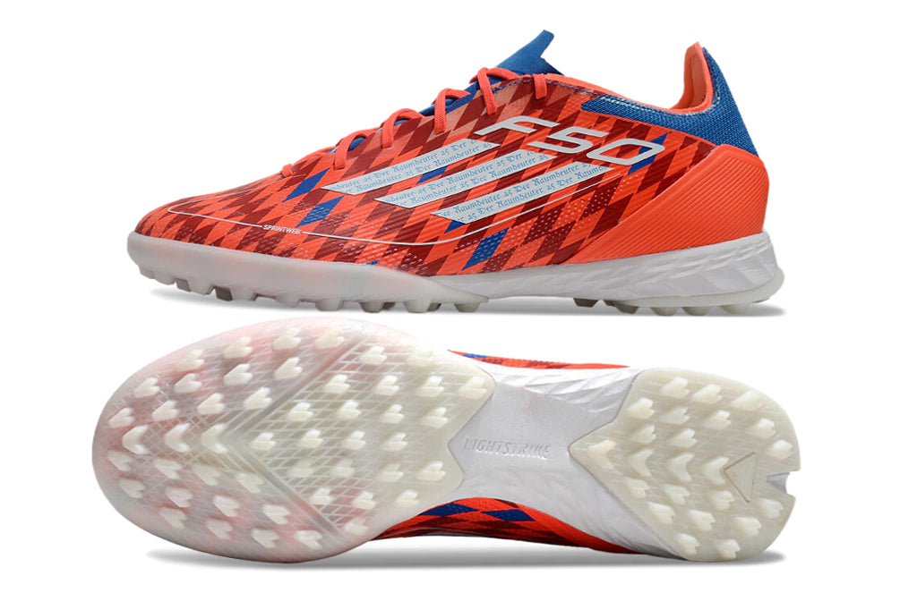 Chuteira Adidas X F50 Pro Society - Laranja/Vermelho/Azul