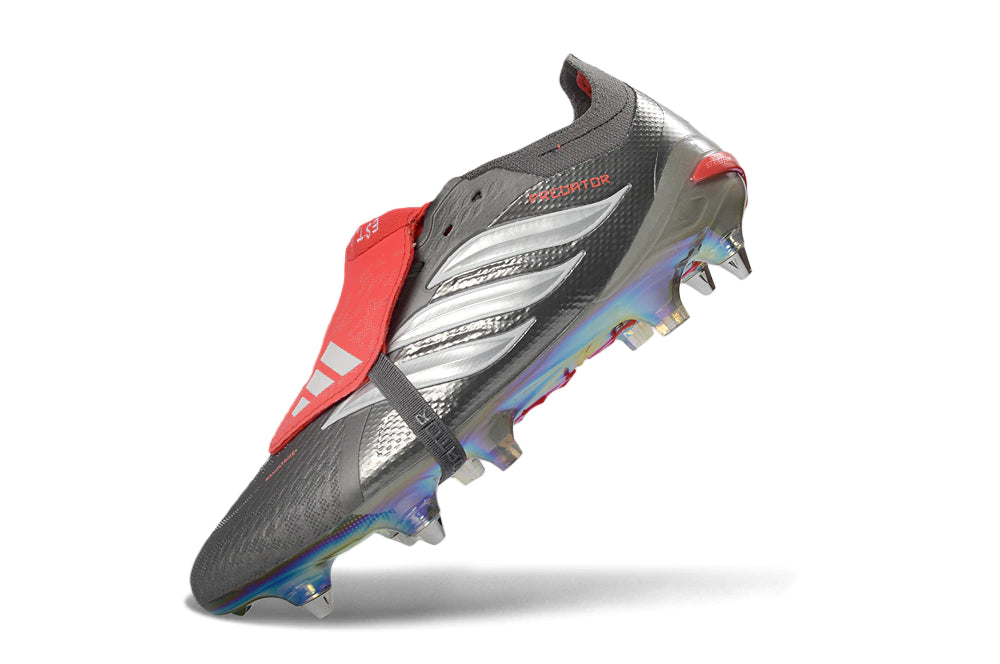 Chuteira Adidas Predator Tongue 26 Elite SG - Prata