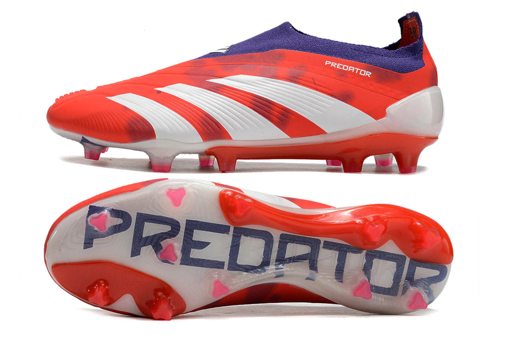 Chuteira Adidas Predstrike Elite Laceless Campo - Vermelho/Branco