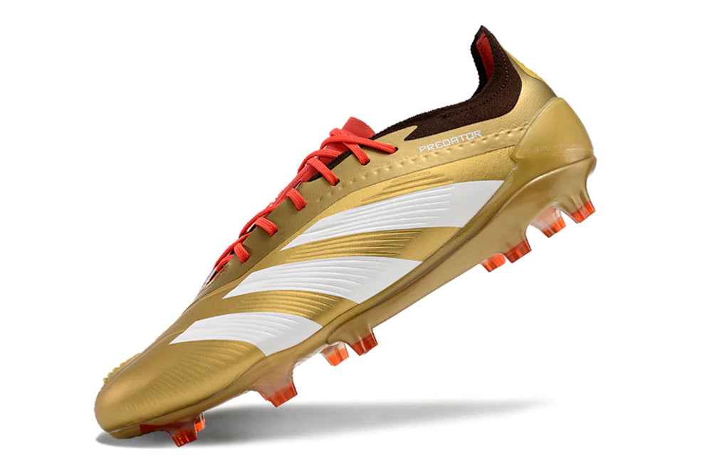 Chuteira Adidas Predator Elite Campo FG - Dourado/Branco