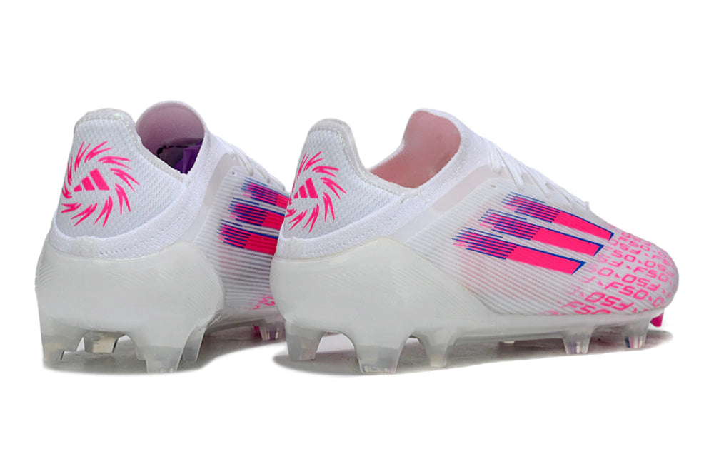 Chuteira Adidas F50 X Campo - Branco/Rosa