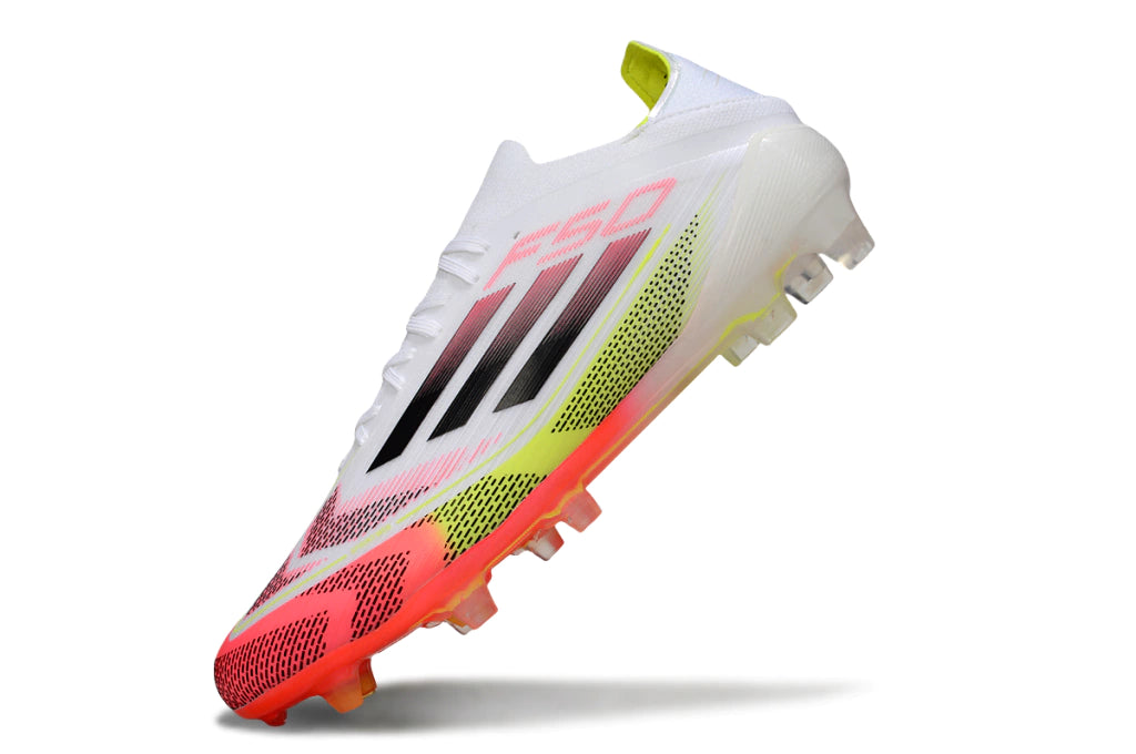 Chuteira Adidas F50 X Campo - Branco/Amarelo