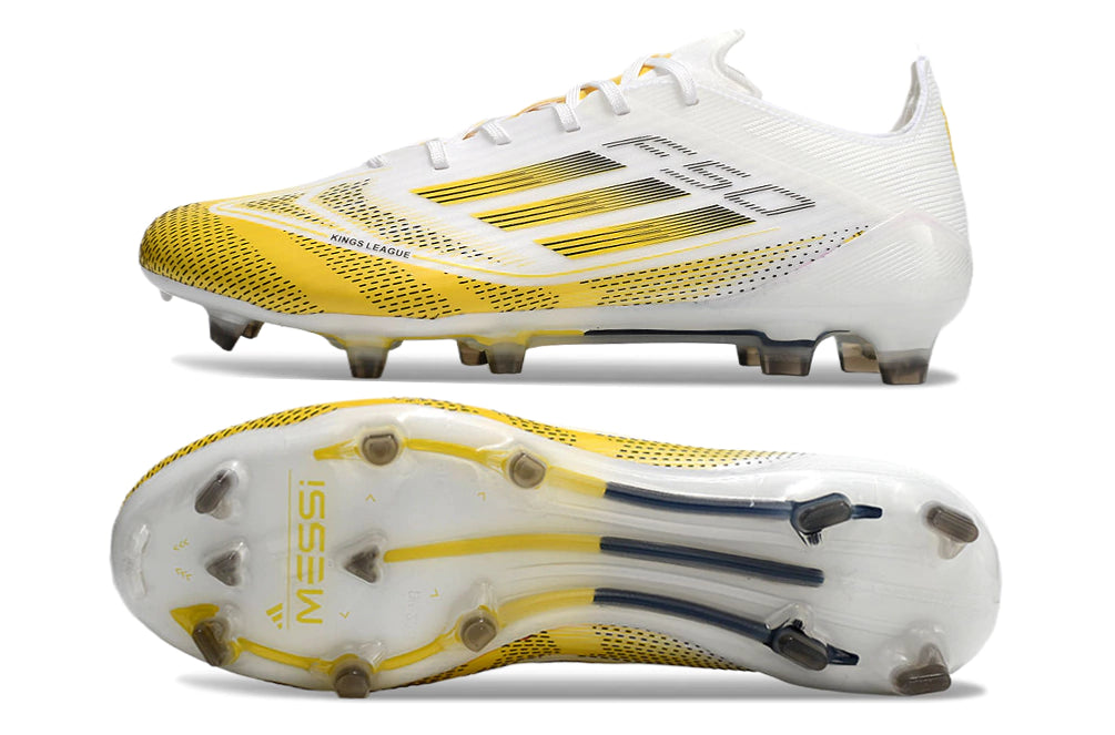 Chuteira Adidas F50 X Campo - Branco/Amarelo