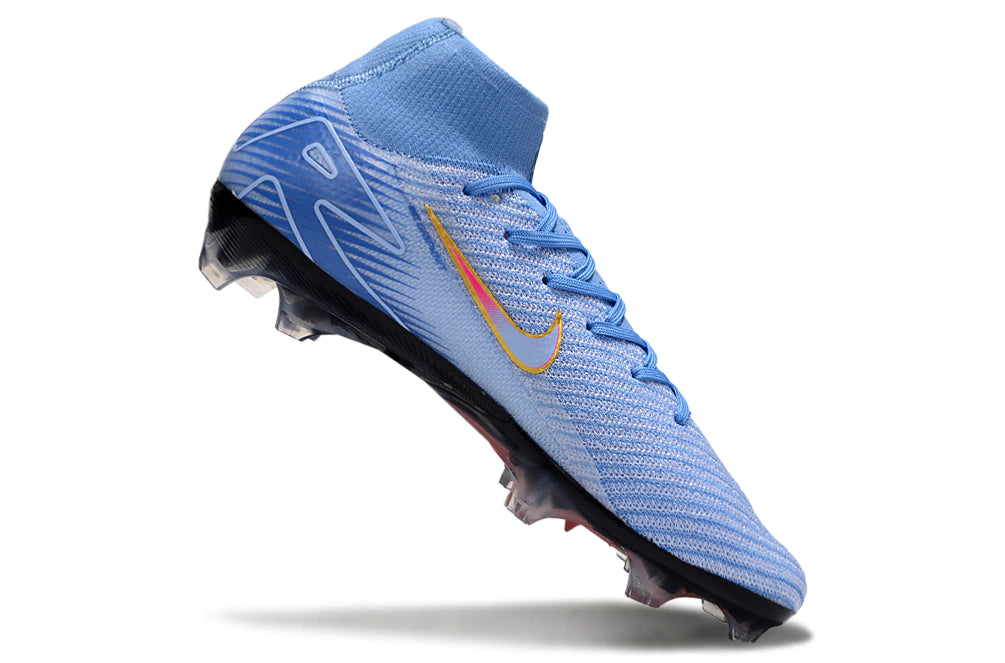 Chuteira Nike Air Zoom Mercurial Superfly 10 Elite Campo - Azul/Preto