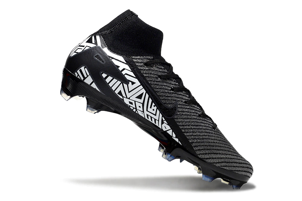Chuteira Nike Air Zoom Mercurial Superfly 10 Elite Campo - Preto/Branco
