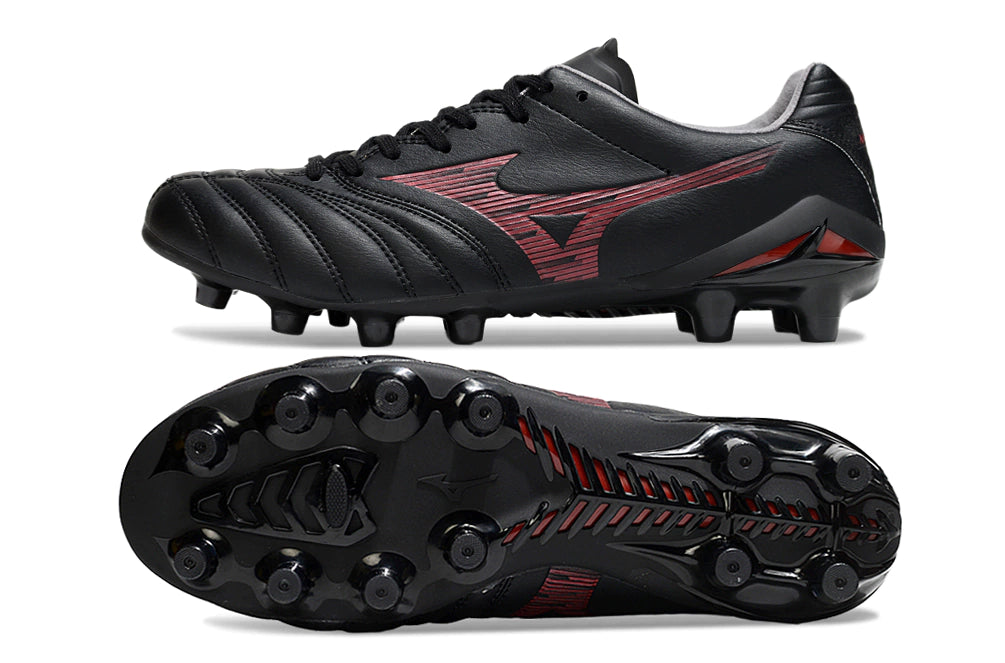 Chuteira Mizuno Morelia Neo 4 Campo - Preto/Vermelho