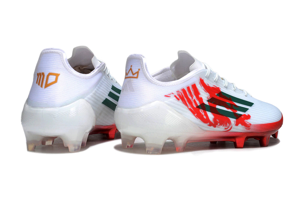 Chuteira Adidas F50 X Campo - Branco/Vermelho