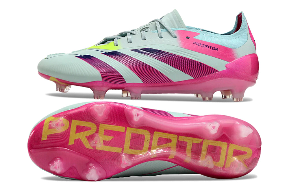 Chuteira Adidas Predator Elite Campo FG - Azul/Rosa