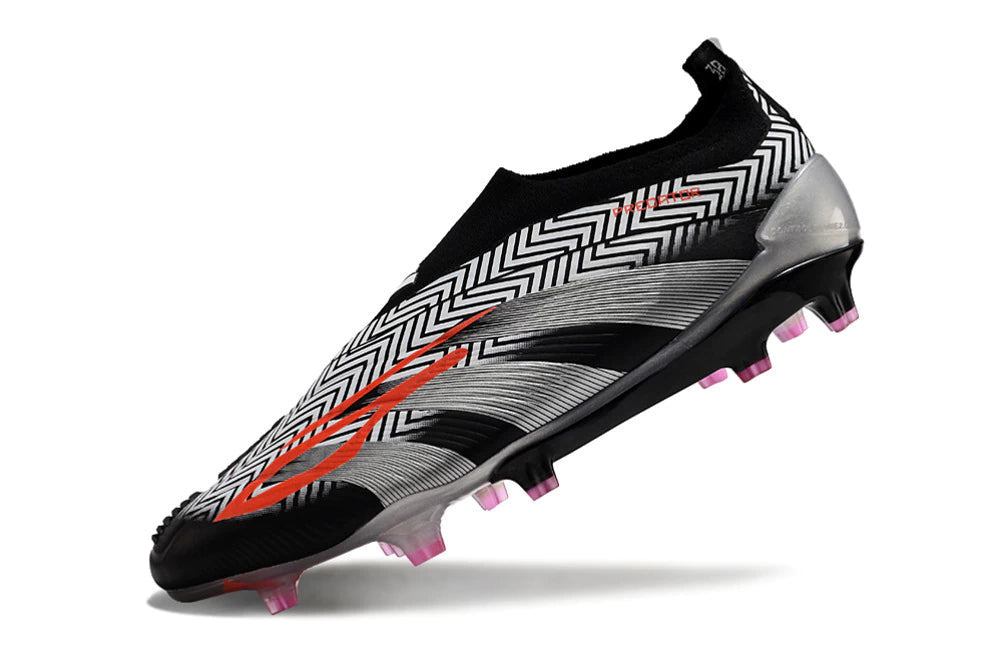 Chuteira Adidas Predstrike Elite Laceless Campo - Cinza/Preto