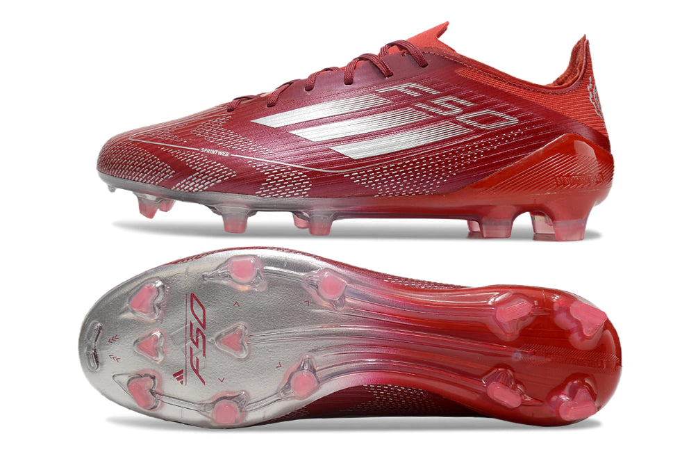 Chuteira Adidas F50 X Campo - Vermelho/Prata