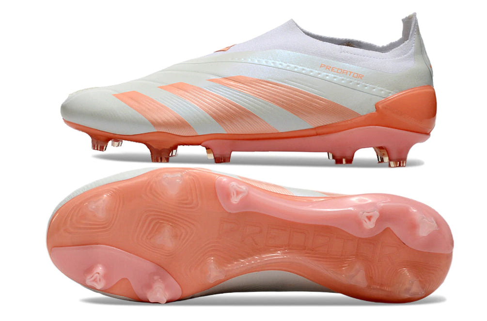 Chuteira Adidas Predstrike Elite Laceless Campo - Branco/Rose