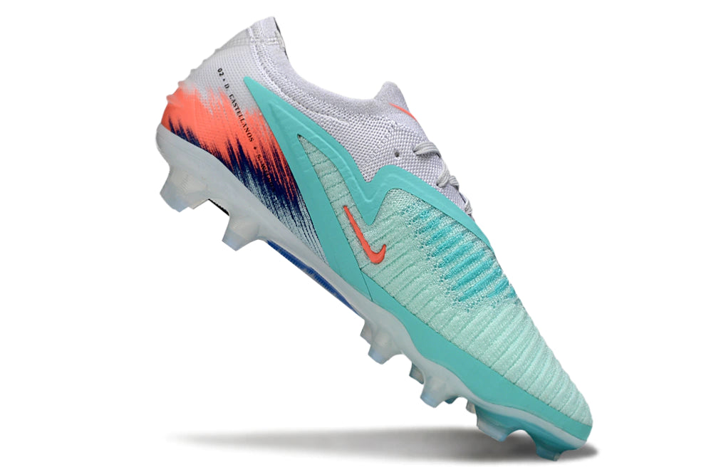 Chuteira Campo NIKE Phantom 6 Elite FG - Branco/Azul