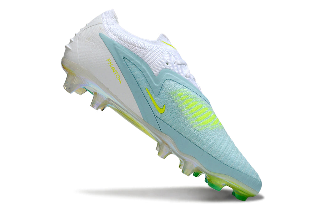Chuteira Campo NIKE Phantom 6 Elite FG - Branco/Azul