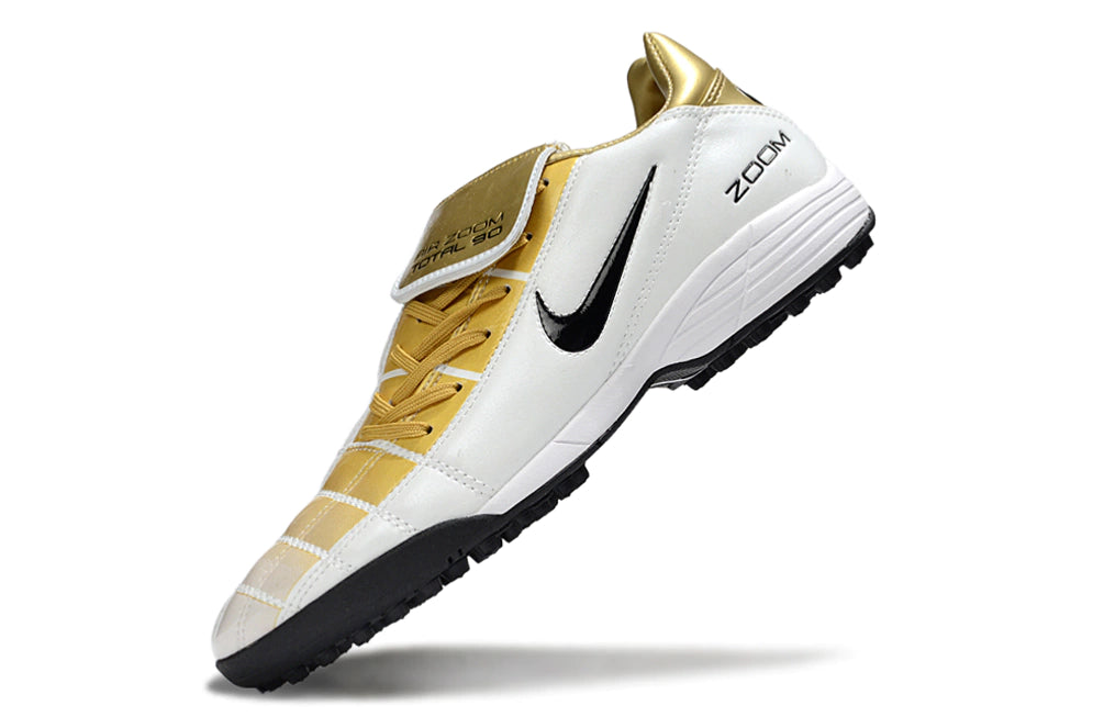 Chuteira Nike Total 90 Society - Branco/Dourado