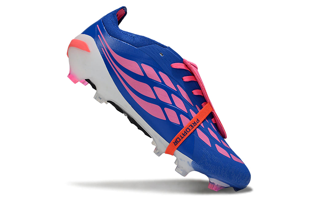Chuteira Adidas Predator Elite Tongue 26 Campo FG - Azul/Rosa
