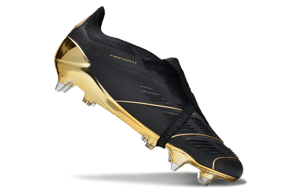 Chuteira Adidas Predator Elite Tongue SG - Dourado/Preto