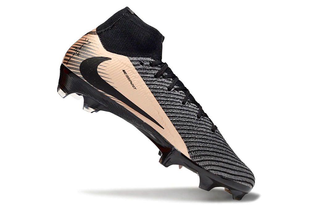 Chuteira Nike Air Zoom Mercurial Superfly 10 Elite Campo - Preto/Bege