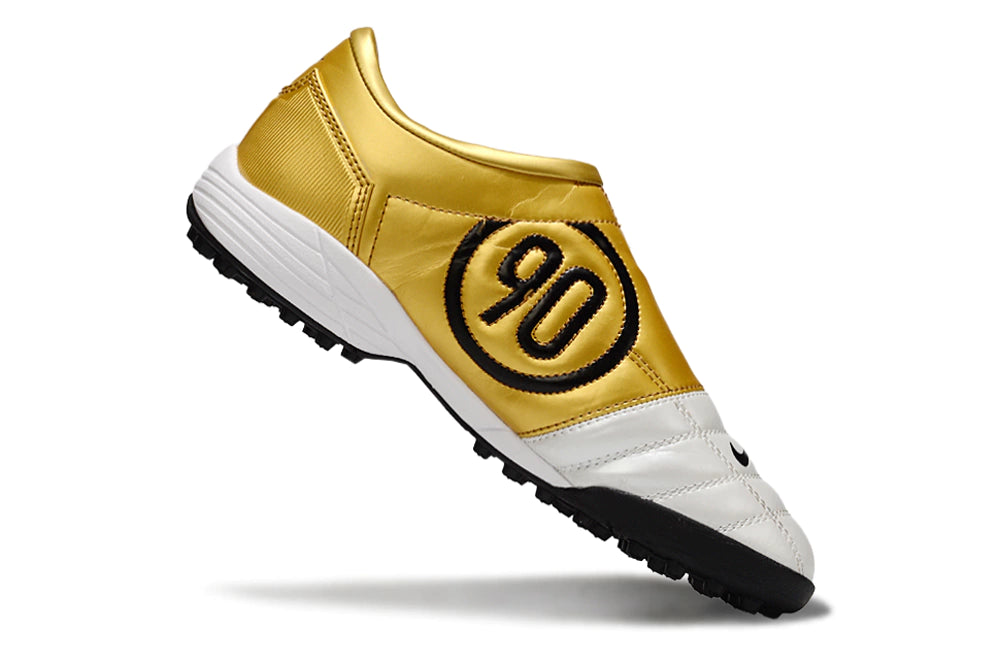 Chuteira Nike Total 90 Society - Branco/Dourado