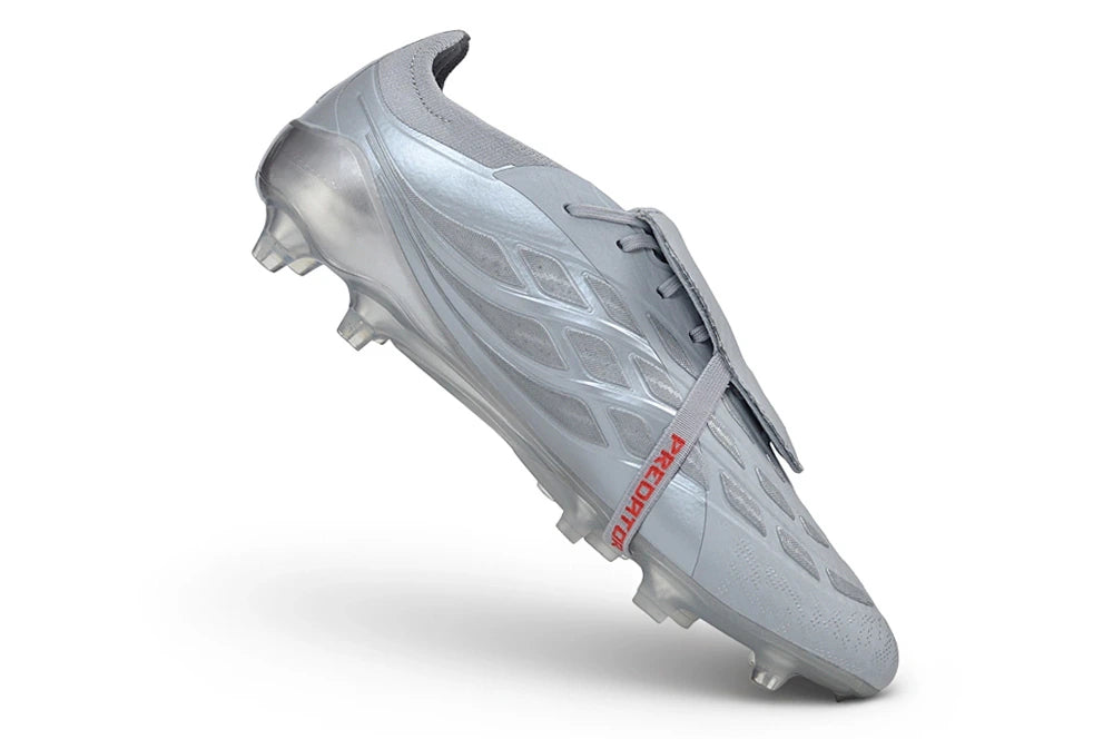 Chuteira Adidas Predator Tongue 26 Elite FG - Prata