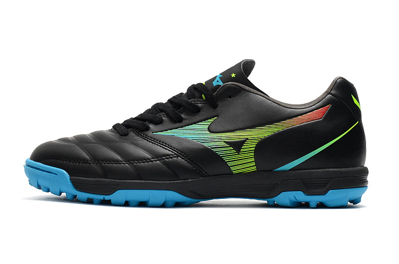Chuteira Mizuno Rebula 3 Society - Preto/Azul/Verde