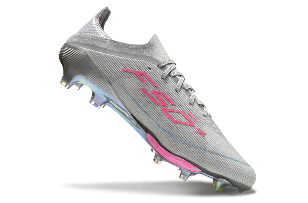 Chuteira Adidas F50.1 Elite Campo - Cinza/Rosa
