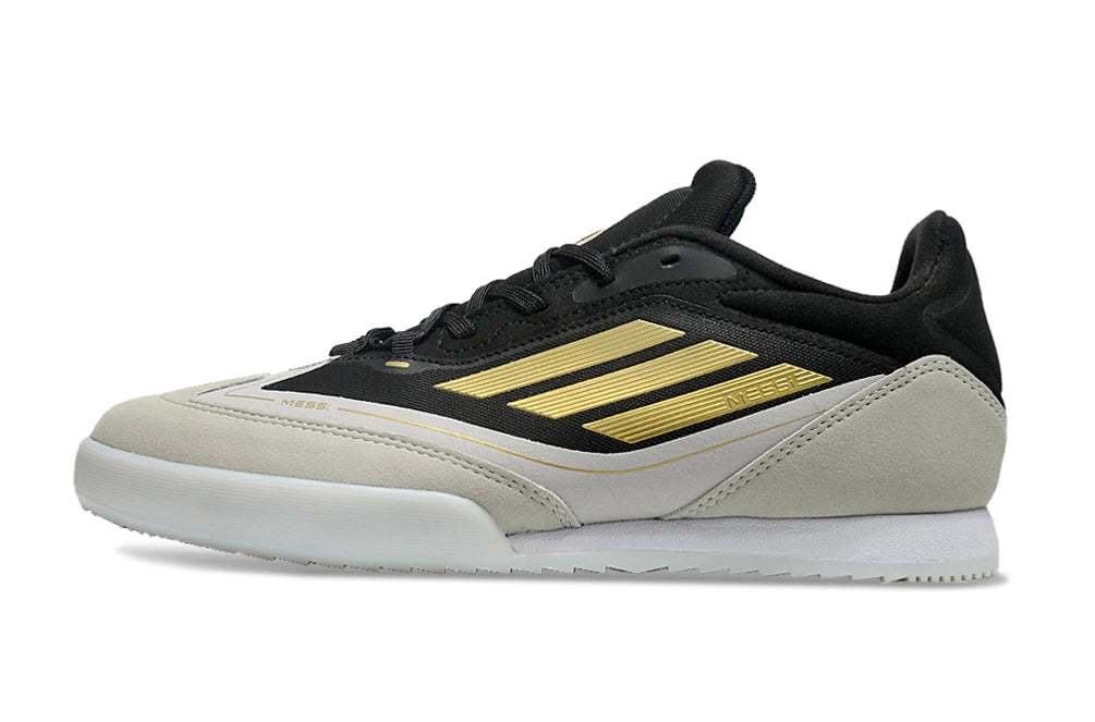 Chuteira Adidas X F50 Futsal - Branco/Preto/Dourado