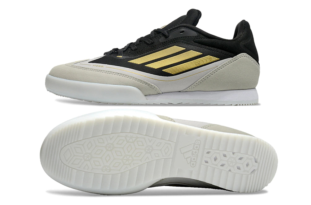 Chuteira Adidas X F50 Futsal - Branco/Preto/Dourado