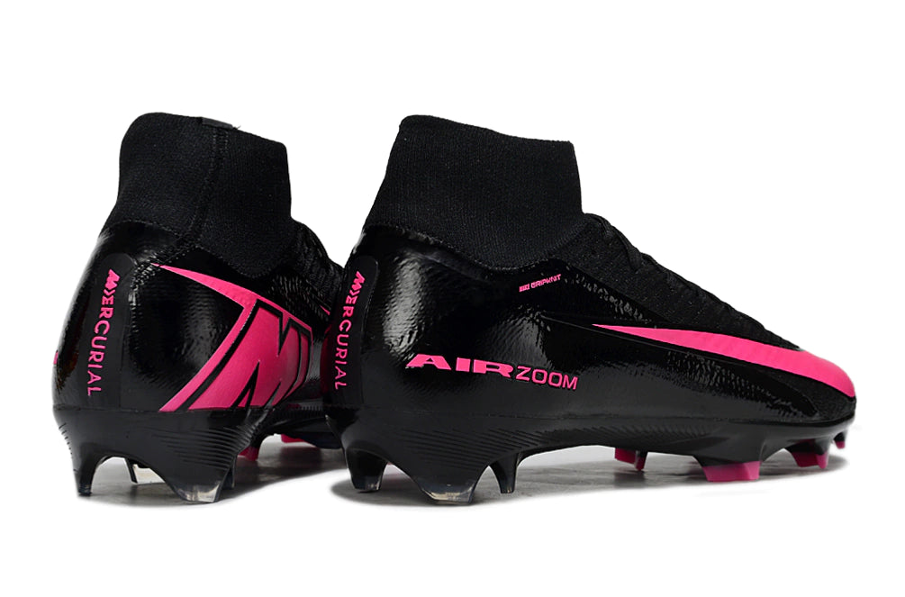 Chuteira Nike Air Zoom Mercurial Superfly 10 Elite Campo - Preto/Rosa