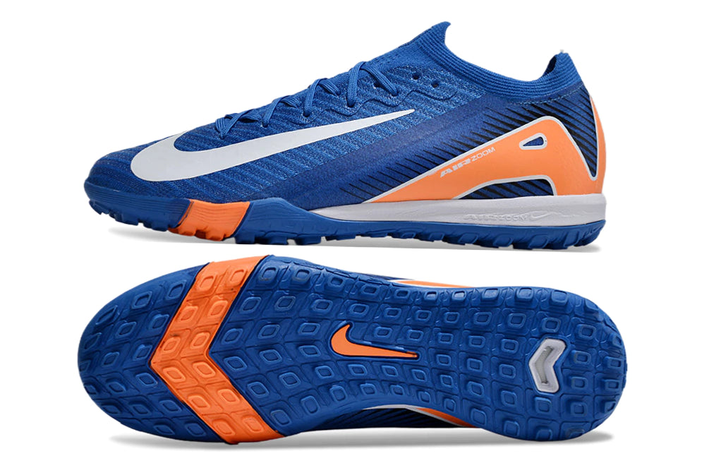 Chuteira Nike Mercurial Vapor 16 Elite Society - Azul/Laranja/Branco