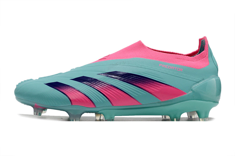 Chuteira Adidas Predstrike Elite Laceless Campo - Azul/Rosa