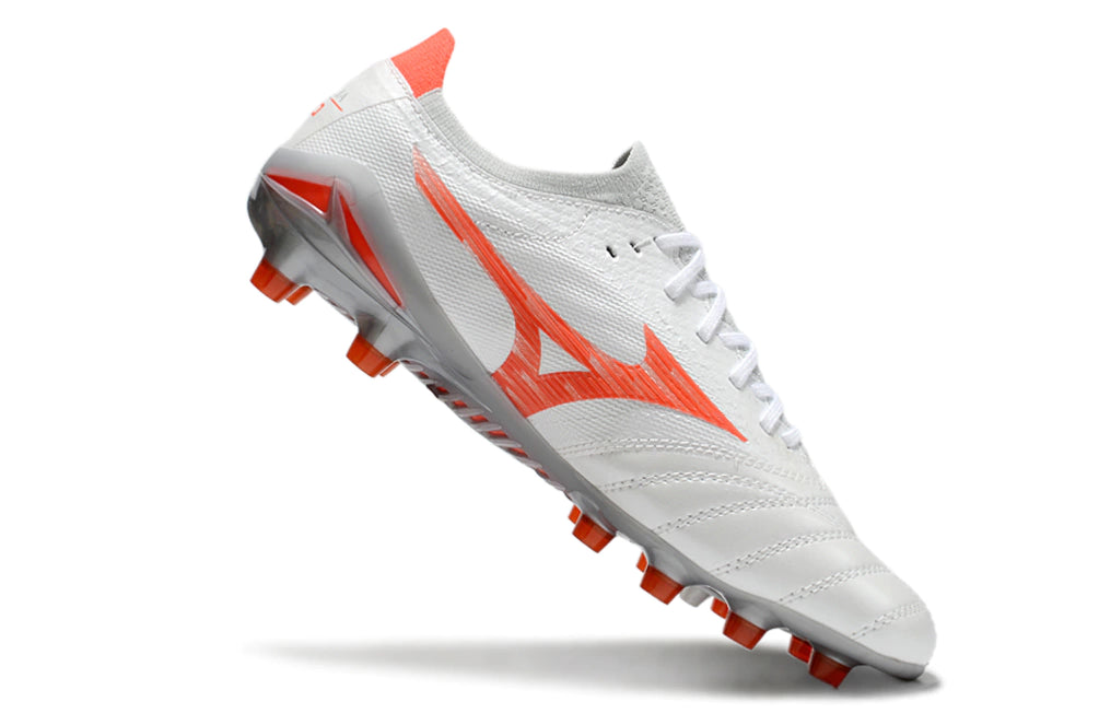 Chuteira Mizuno Morelia Neo 4 Campo - Branco/Vermelho