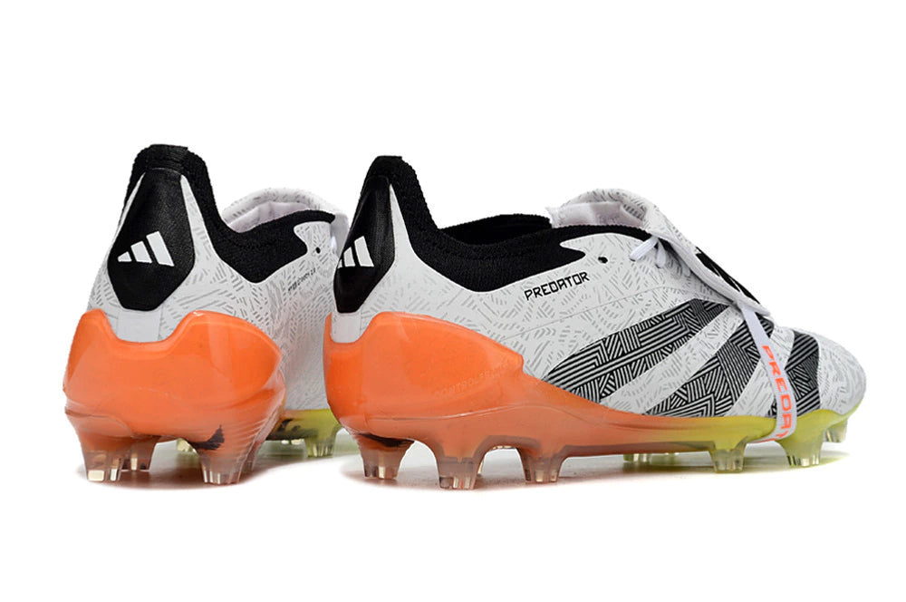 Chuteira Adidas Predstrike Elite Campo - Branco/Laranja/Verde