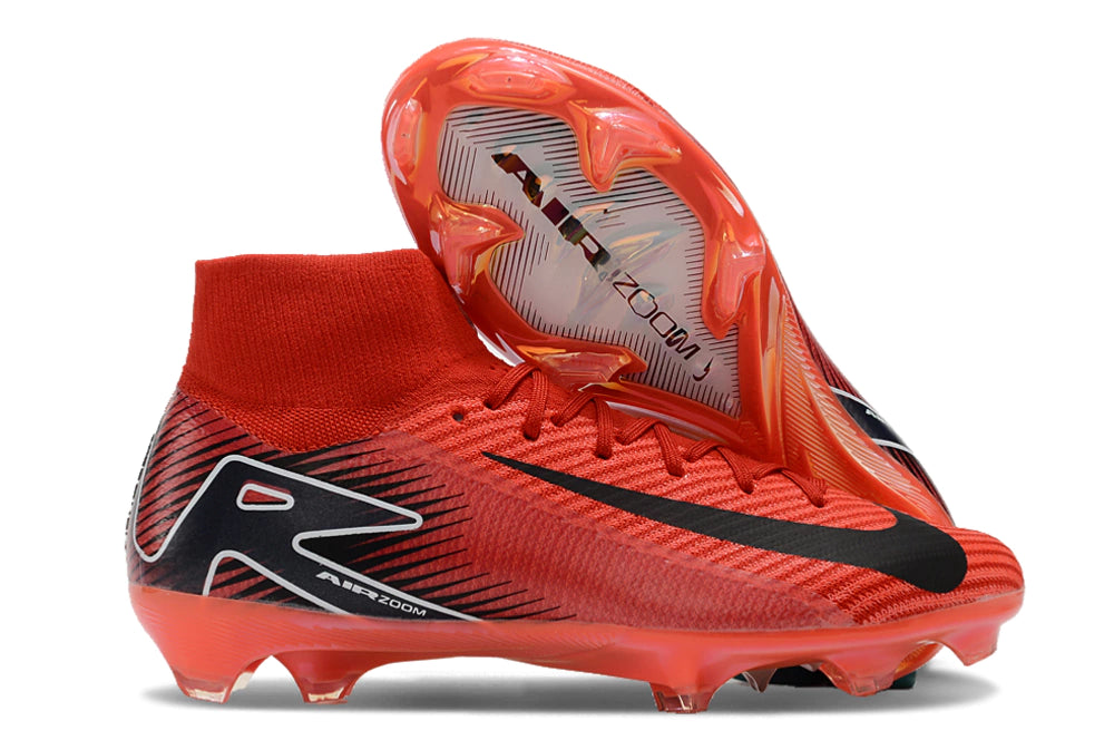 Chuteira Nike Air Zoom Mercurial Superfly 10 Elite Campo - Vermelho/Preto