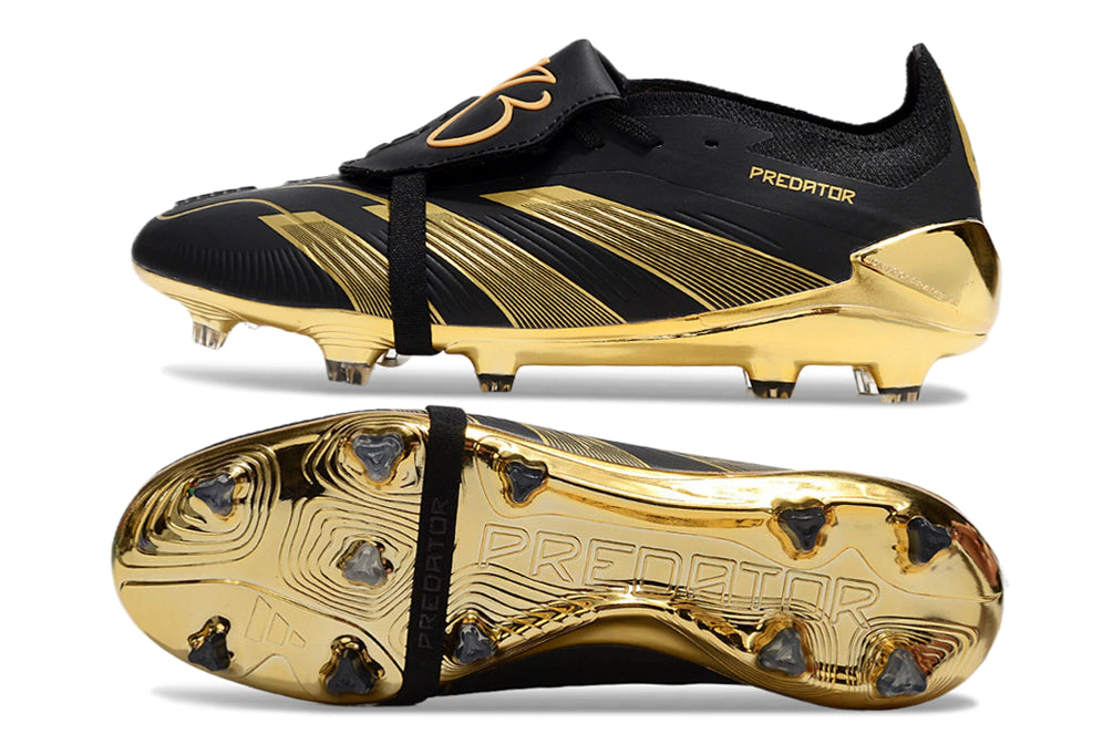 Chuteira Adidas Predstrike Elite Campo - Preto/Dourado