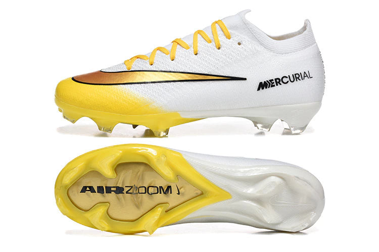 Chuteira Nike Air Zoom Mercurial Vapor 16 Elite FG - Branco/Amarelo