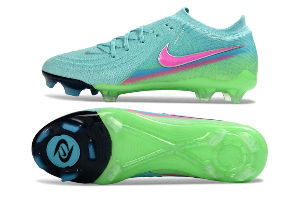 Chuteira Nike Campo Phantom GX2 Elite Campo FG - Verde/Azul