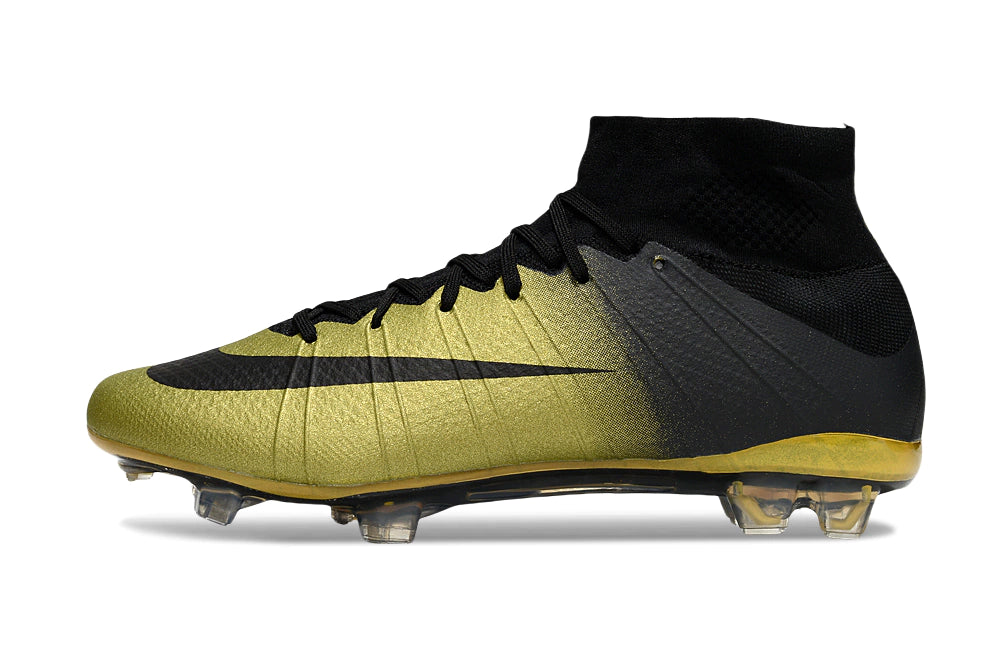 Chuteira Nike Mercurial Superfly 4 Elite Campo - Amarelo/Preto "Cr7"