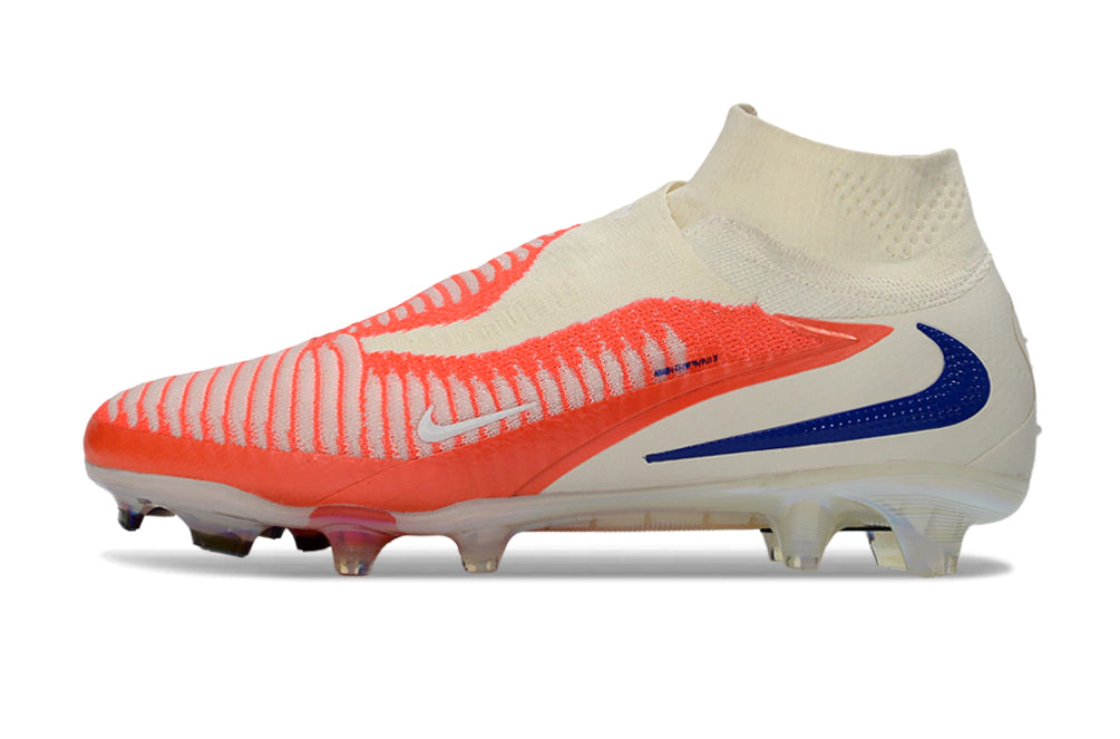 Chuteira Nike Phantom 6 Elite Botinha Campo - Laranja/Branco