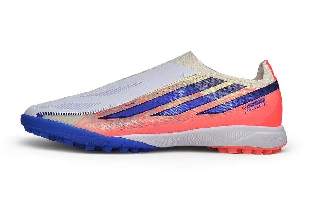 Chuteira Adidas F50 Hyperfast Laceless TF - Branco