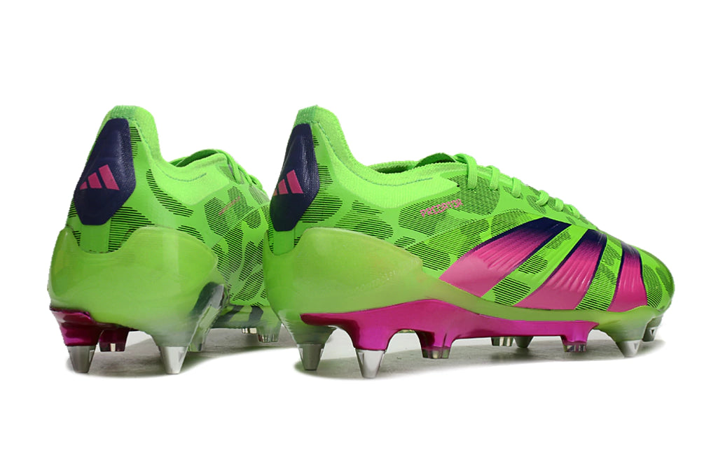 Chuteira Adidas Predator Elite SG - Verde/Rosa/Preto