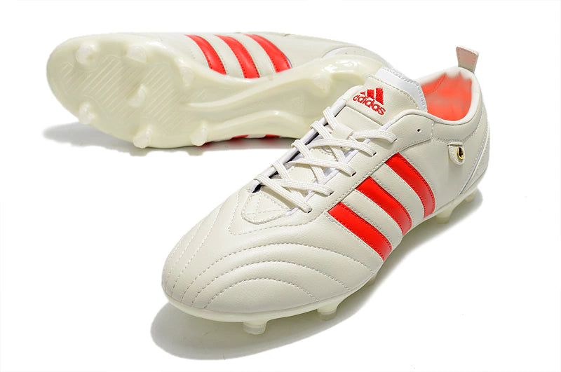 Chuteira Adidas Adipure Campo FG - Branco/Vermelho