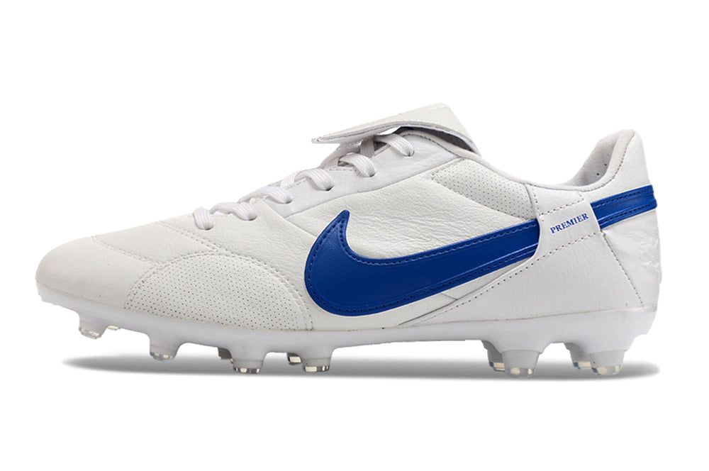 Chuteira Nike Premier 3 FG - Branco/Azul