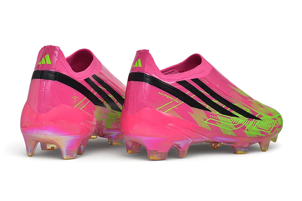 Chuteira Adidas F50 Hyperfast Laceless FG - Rosa