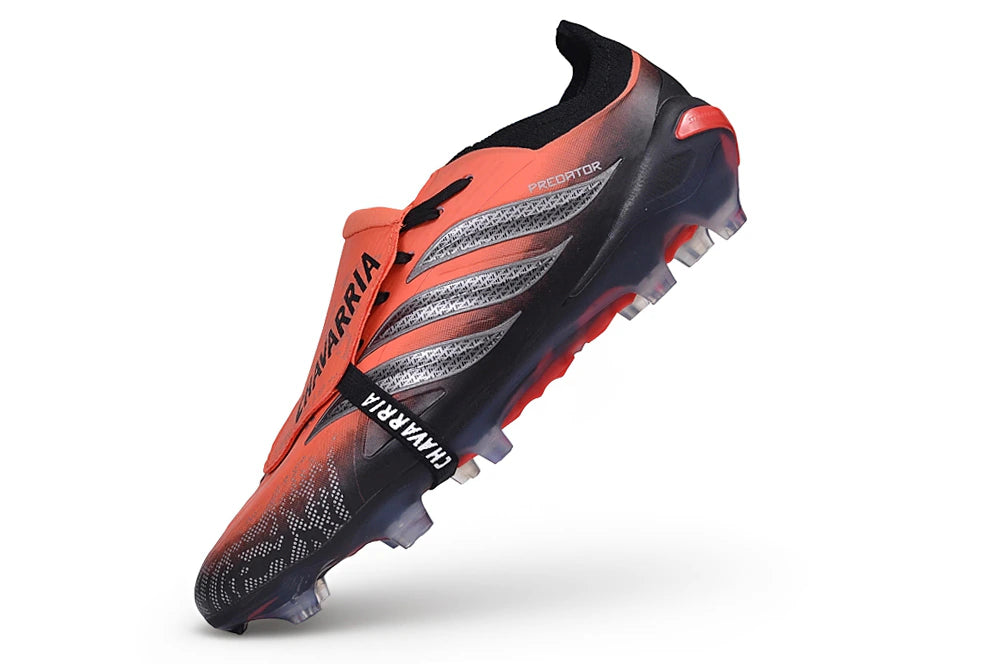 Chuteira Adidas Predator Tongue 26 Elite FG - Preto/Vermelho