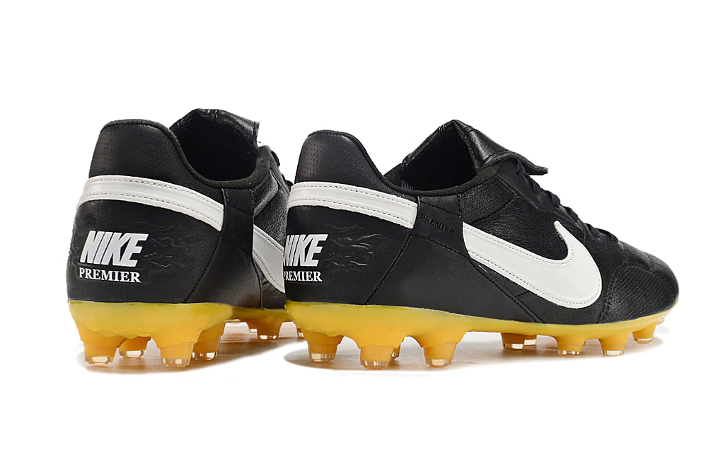 Chuteira Nike Premier 3 FG - Branco/Azul/Amarelo