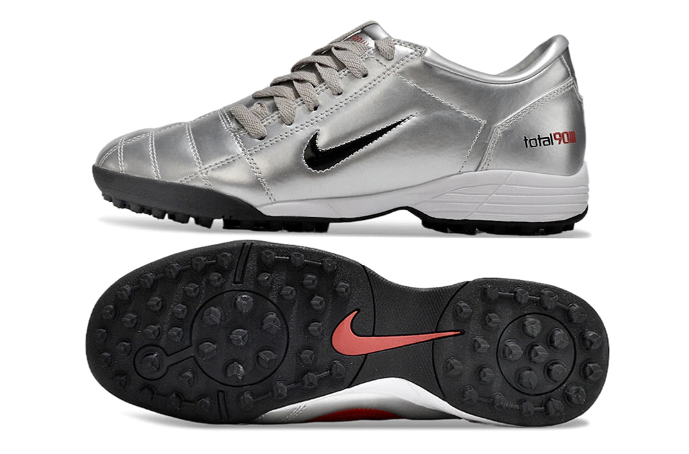 Chuteira Nike Total 90 Society - Prata/Preto/Vermelho