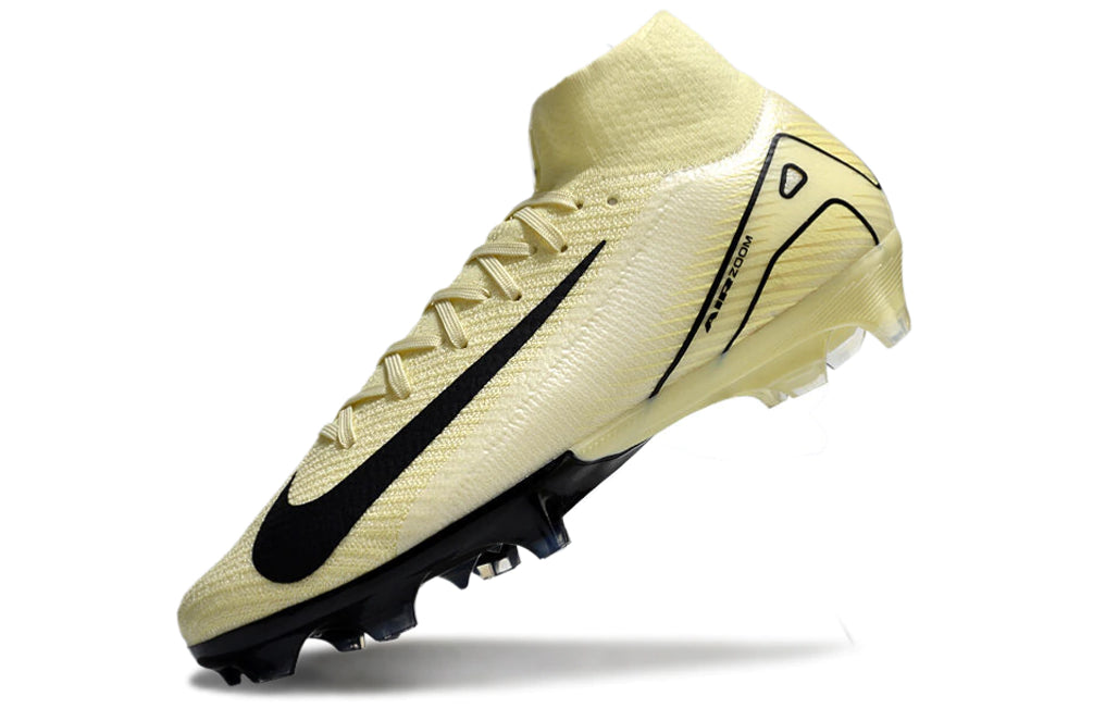 Chuteira Nike Air Zoom Mercurial Superfly 10 Elite Campo - Bege/Preto